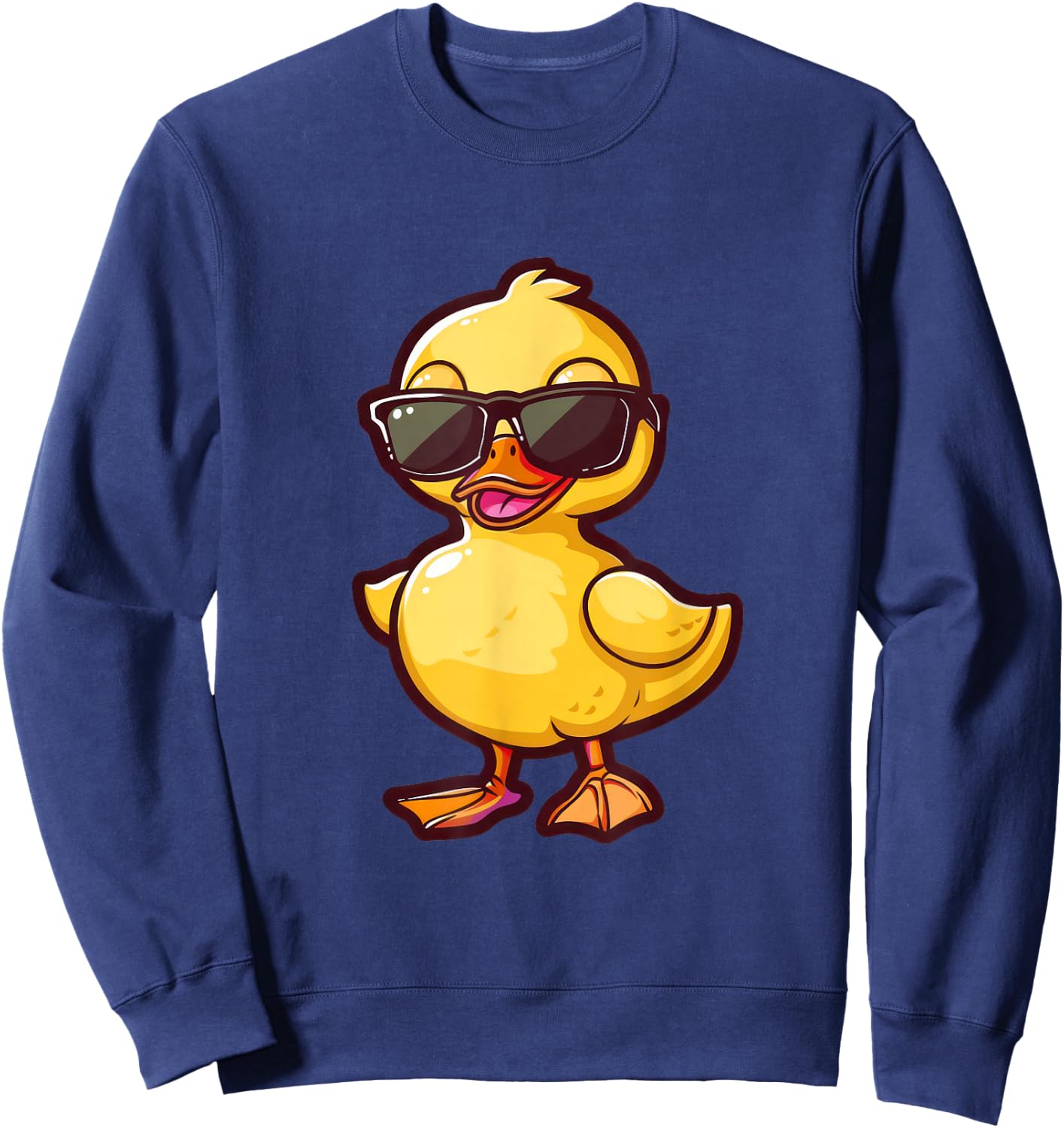 Funny Duck Sunglasses Sweatshirt - Sweatshirt | Navy