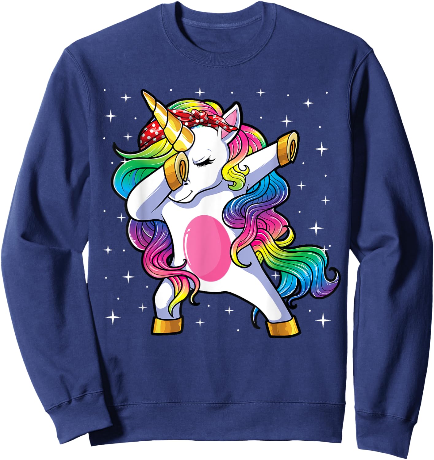 Dabbing Unicorn Shirt Girls Kids Mom Women Dab Unicorn Sweatshirt - Sweatshirt | Navy