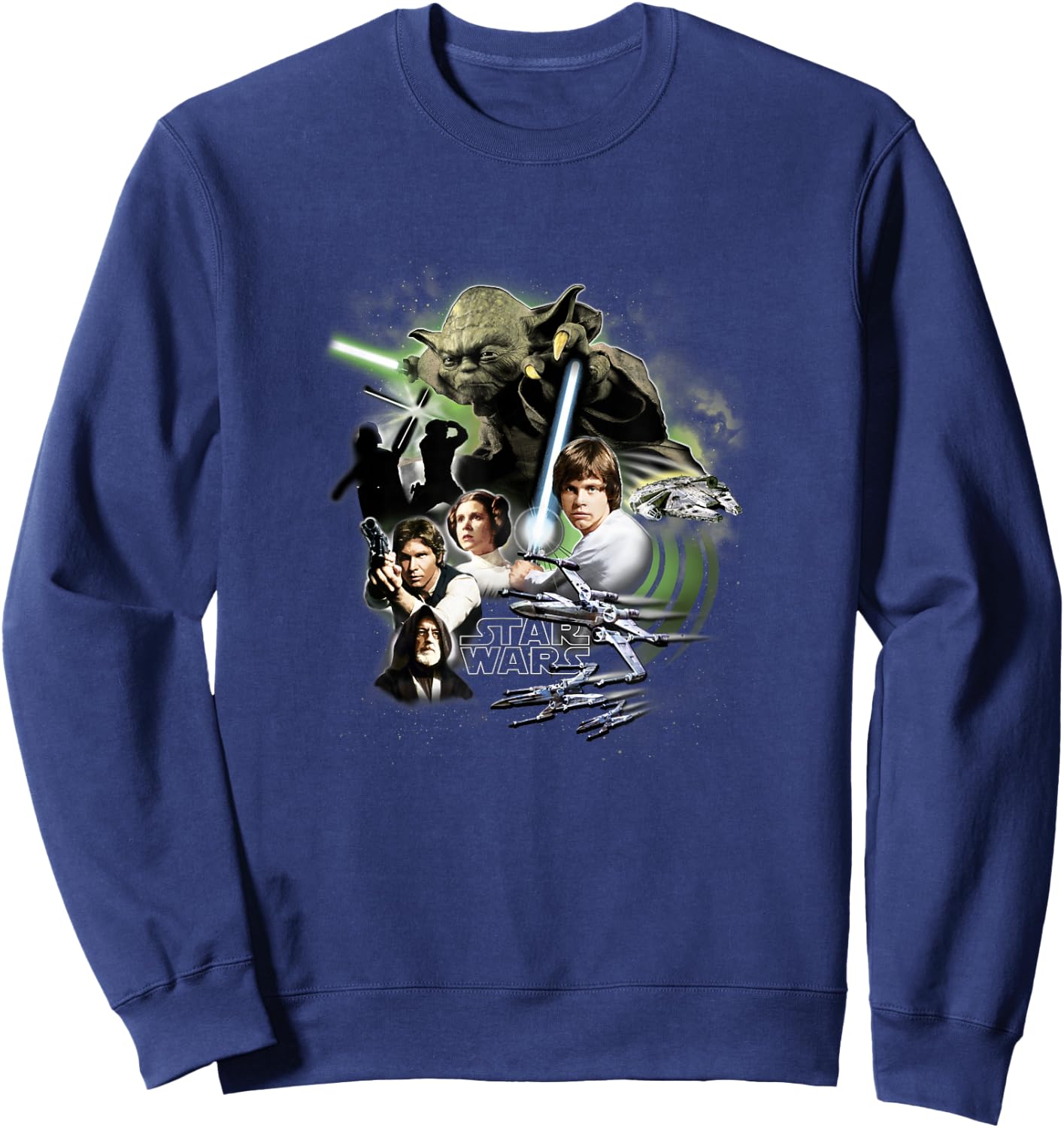 Star Wars Classic Trilogy Rebel Alliance Group Collage Sweatshirt - Sweatshirt | Navy