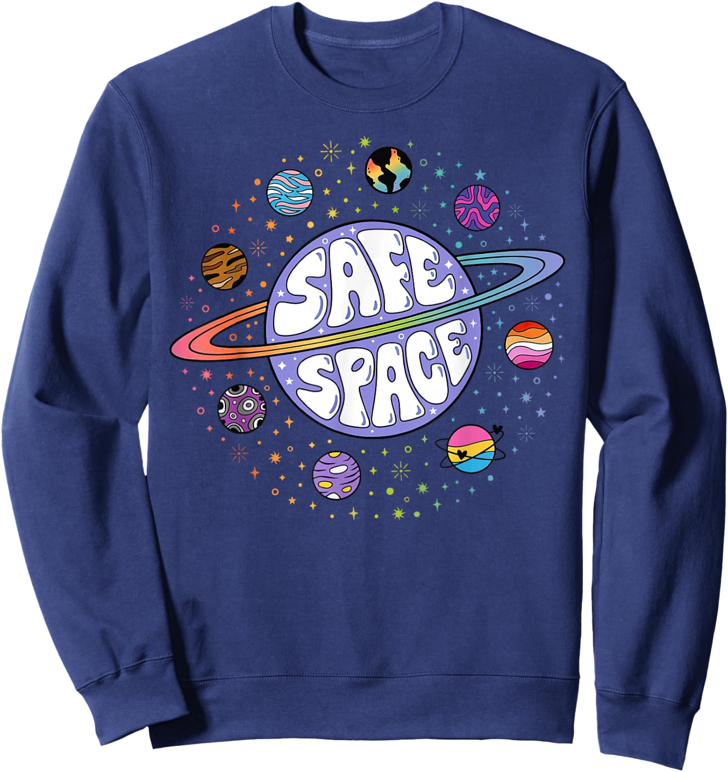 I Am A Safe Person Safe Space LGBTQ Ally Gay Pride Monat Sweatshirt - Sweatshirt | Navy