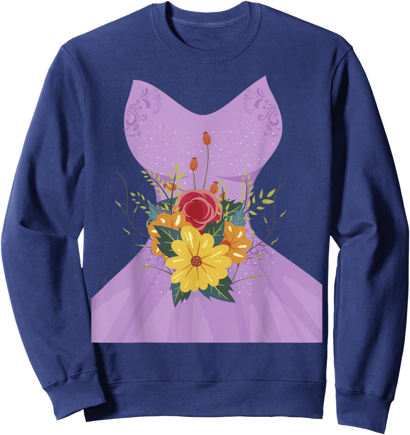 Simple Wedding Dress Gift Bridal Showers Gift Sweatshirt - Sweatshirt | Navy