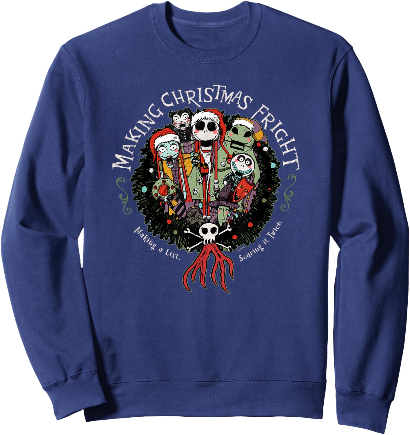 Disney Nightmare Before Christmas Making Christmas Fright Sweatshirt - Sweatshirt | Navy