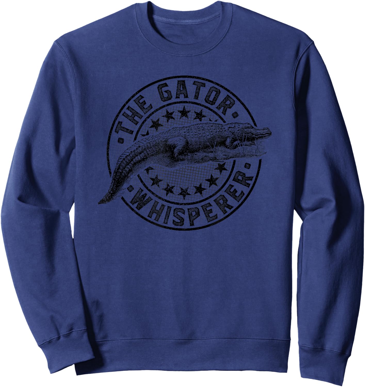 Gator Whisperer, Vintage Alligator Crocodile Hunting Sweatshirt - Sweatshirt | Navy