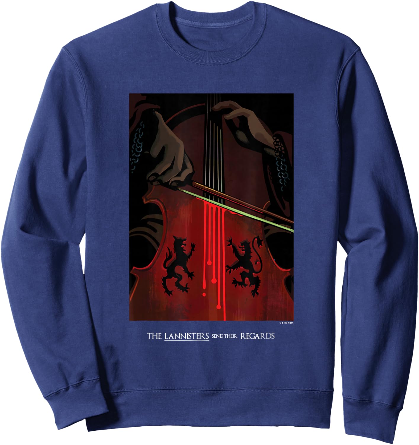 Game Of Thrones The Lannisters Send Their Regards Poster Sweatshirt - Sweatshirt | Navy