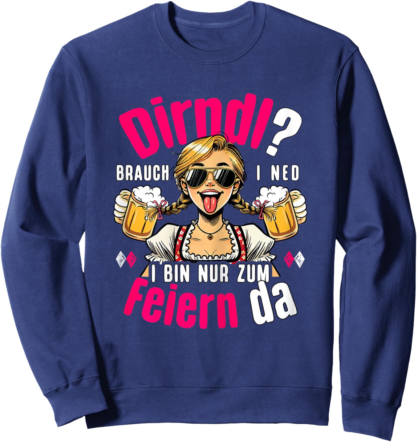 Suitable for Oktoberfest Outfit Women's Costume Shirt Costume Sweatshirt - Sweatshirt | Navy