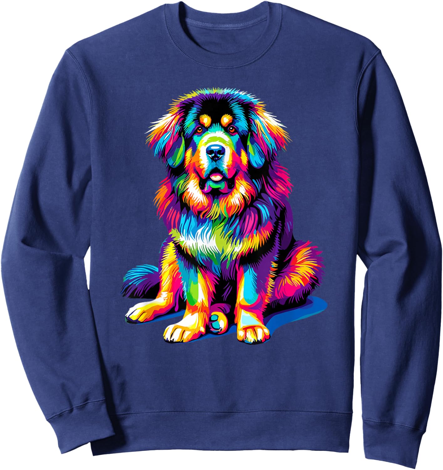Colorful Tibetan Mastiff Sweatshirt - Sweatshirt | Navy