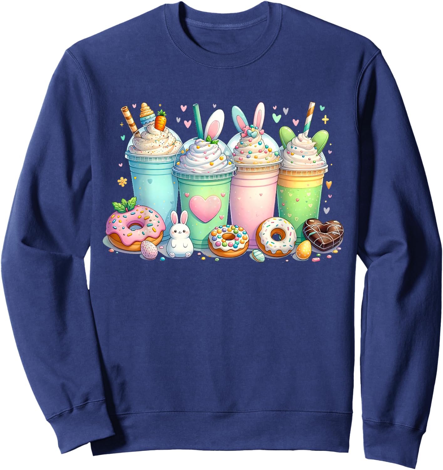 Easter Coffee Cups, Some Bunny Needs Coffee, Funny Easter Sweatshirt - Sweatshirt | Navy