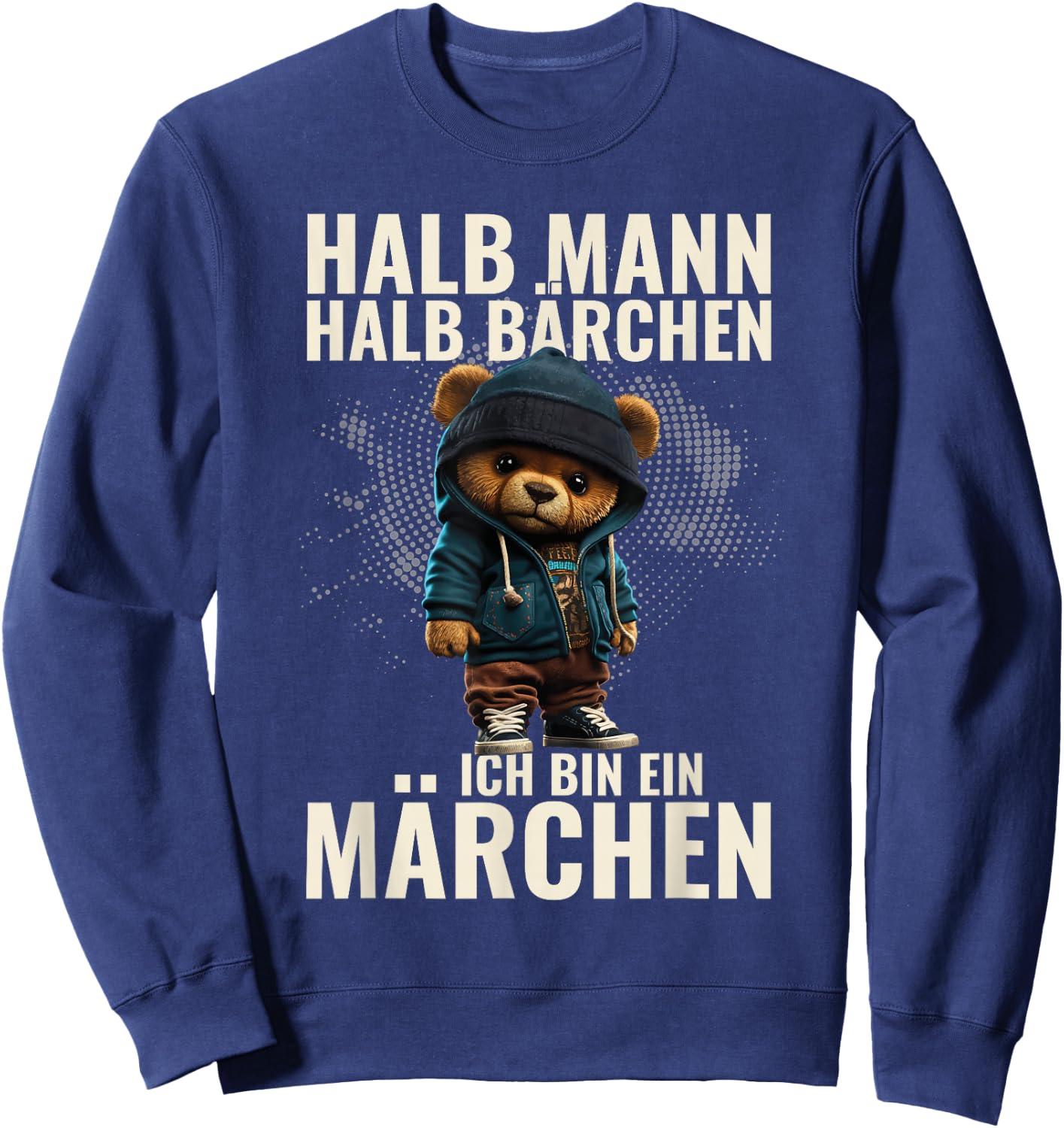 Bear Half Man Half Bear Fairy Tale Funny Sweatshirt - Sweatshirt | Navy