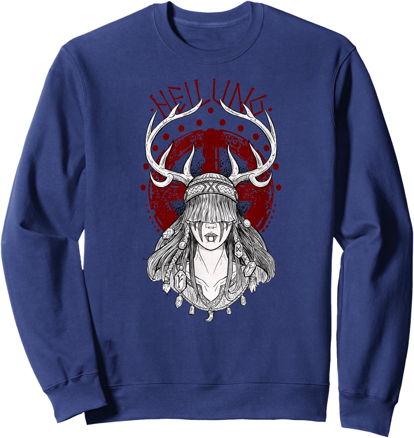 Nordic Shirt Shaman Girl Heilung , Black, S Sweatshirt - Sweatshirt | Navy