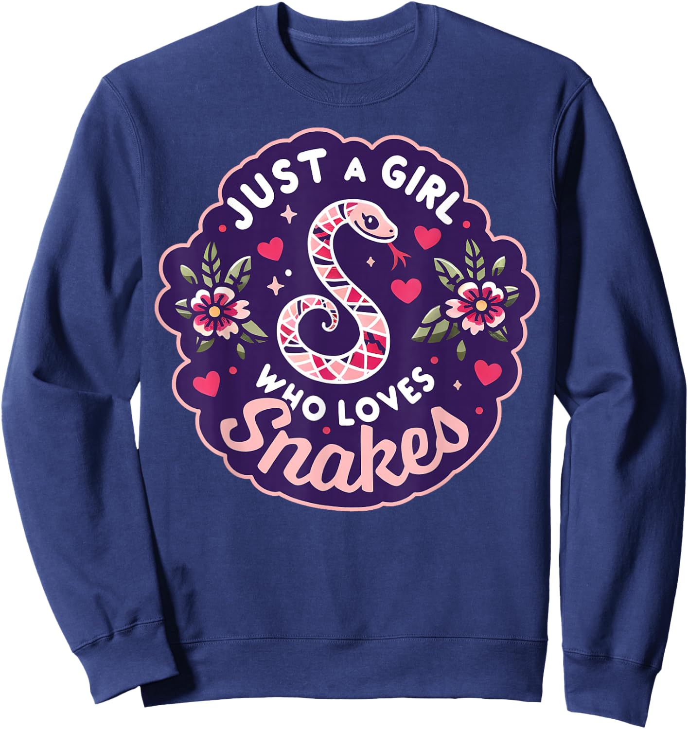 Snake Handler - Woman Snake Lover - Girl Loves Snakes Sweatshirt - Sweatshirt | Navy