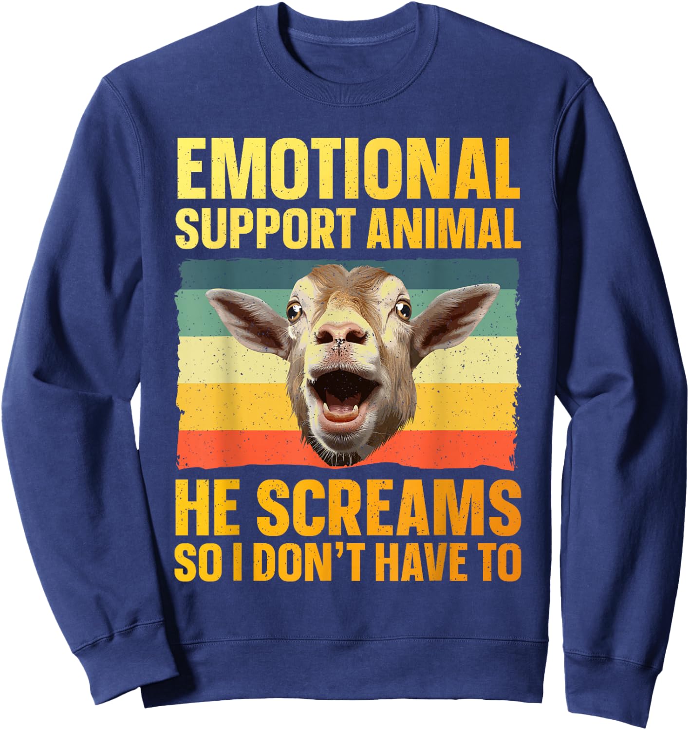 Funny Goat Design Women Goat Themed Pygmy Goat Lover Sweatshirt - Sweatshirt | Navy