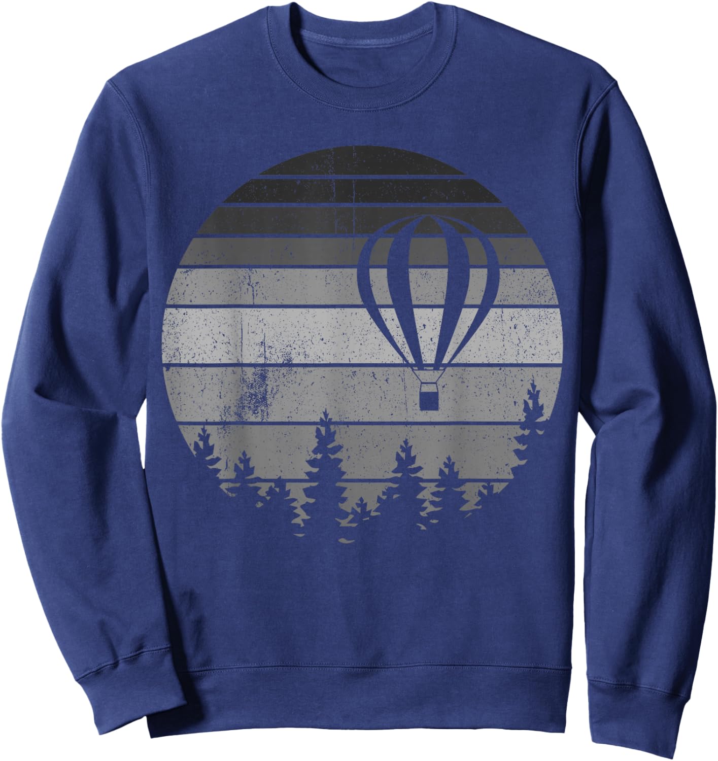 Vintage Hot Air Balloon Festival Balloonist Fly Ballooning Sweatshirt - Sweatshirt | Navy