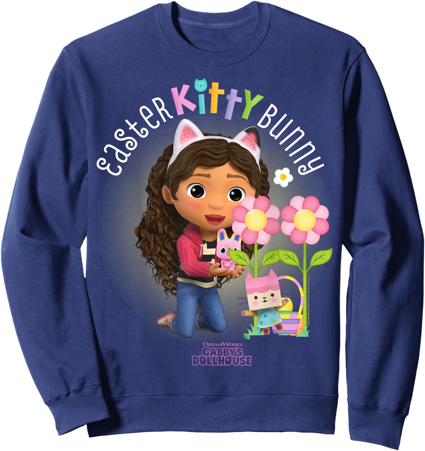 DreamWorks Gabby's Dollhouse Easter Kitty Bunny Sweatshirt - Sweatshirt | Navy