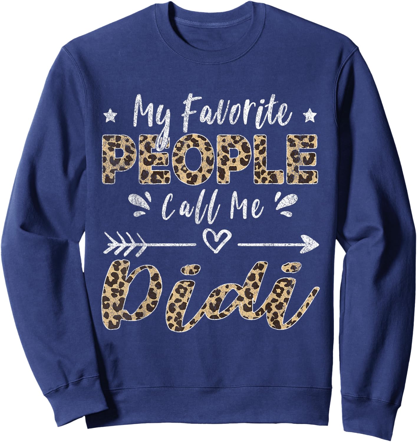 My Favorite People Call Me Didi Leopard Sweatshirt - Sweatshirt | Navy