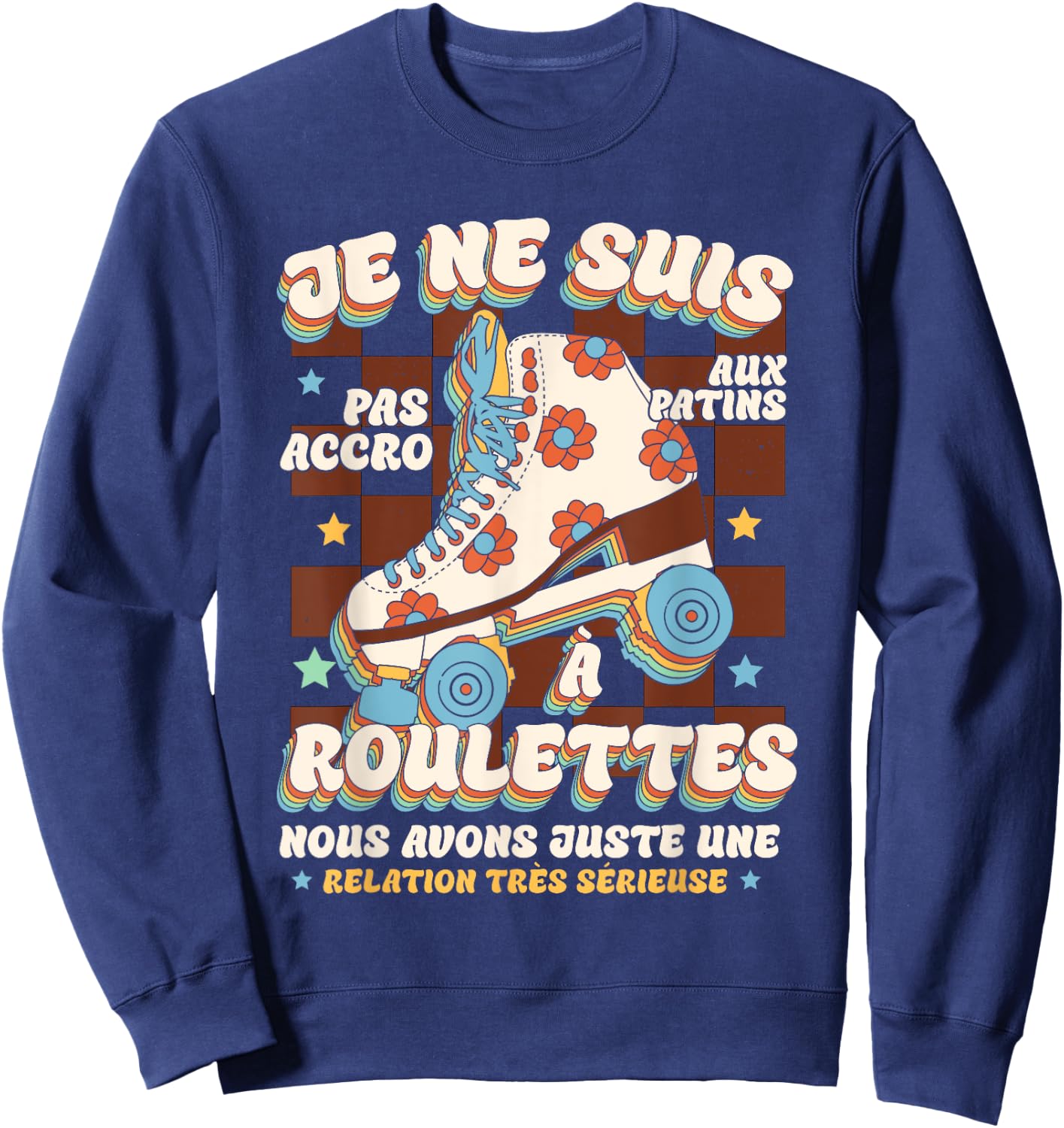 Skater Roller Skates Roller Skate Skating , Black, S Sweatshirt - Sweatshirt | Navy