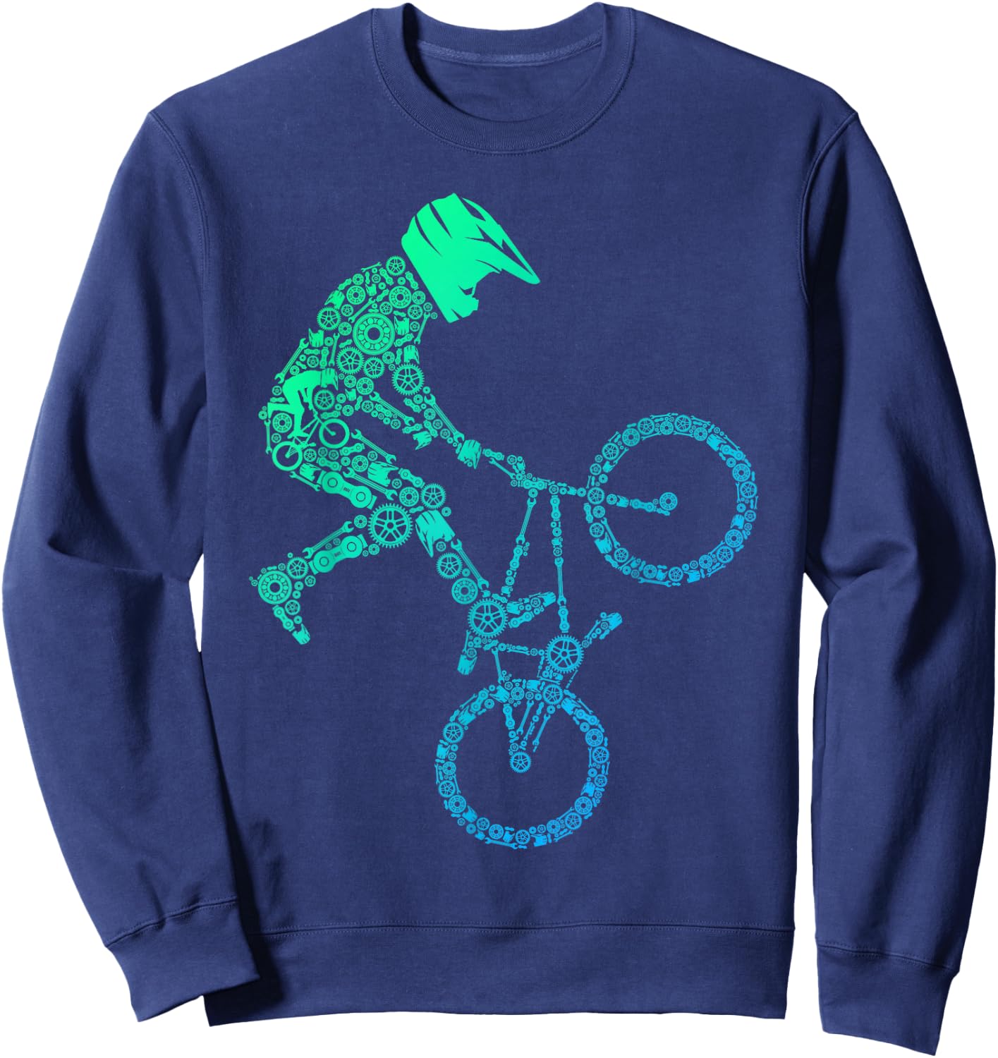 Boys BMX Bike Shirts | Bike Rider Gear BMX , black Sweatshirt - Sweatshirt | Navy