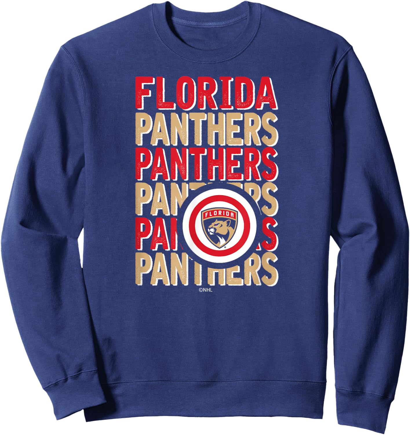 Florida Panthers Repeat Navy Officially Licensed Sweatshirt - Sweatshirt | Navy
