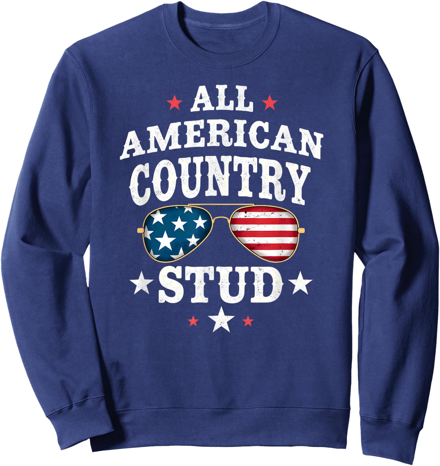 All American Country Stud Cowboy Rodeo Sweatshirt - Sweatshirt | Navy