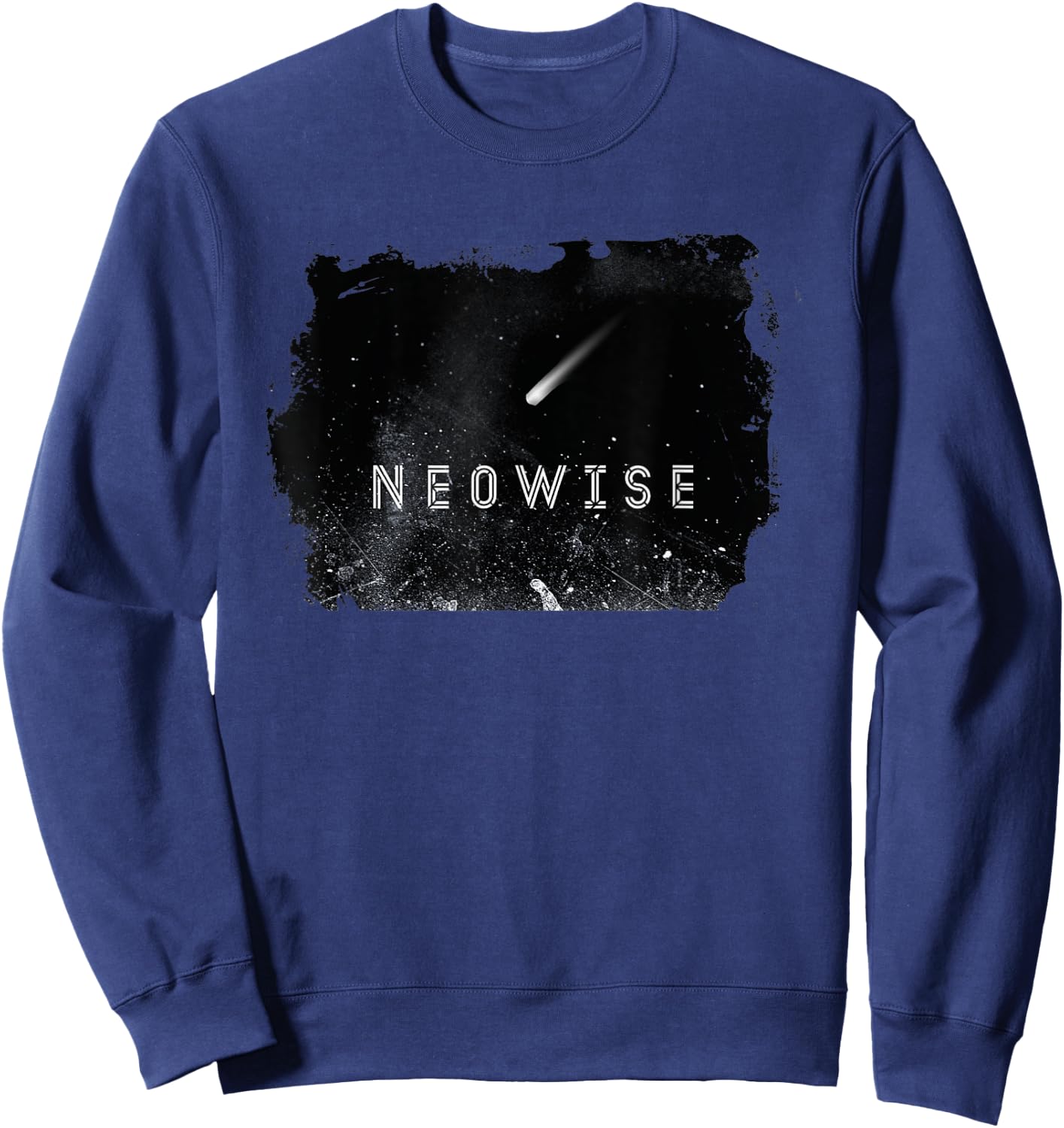 Commemorative Neowise Comet Design Grunge Distressed Sweatshirt - Sweatshirt | Navy