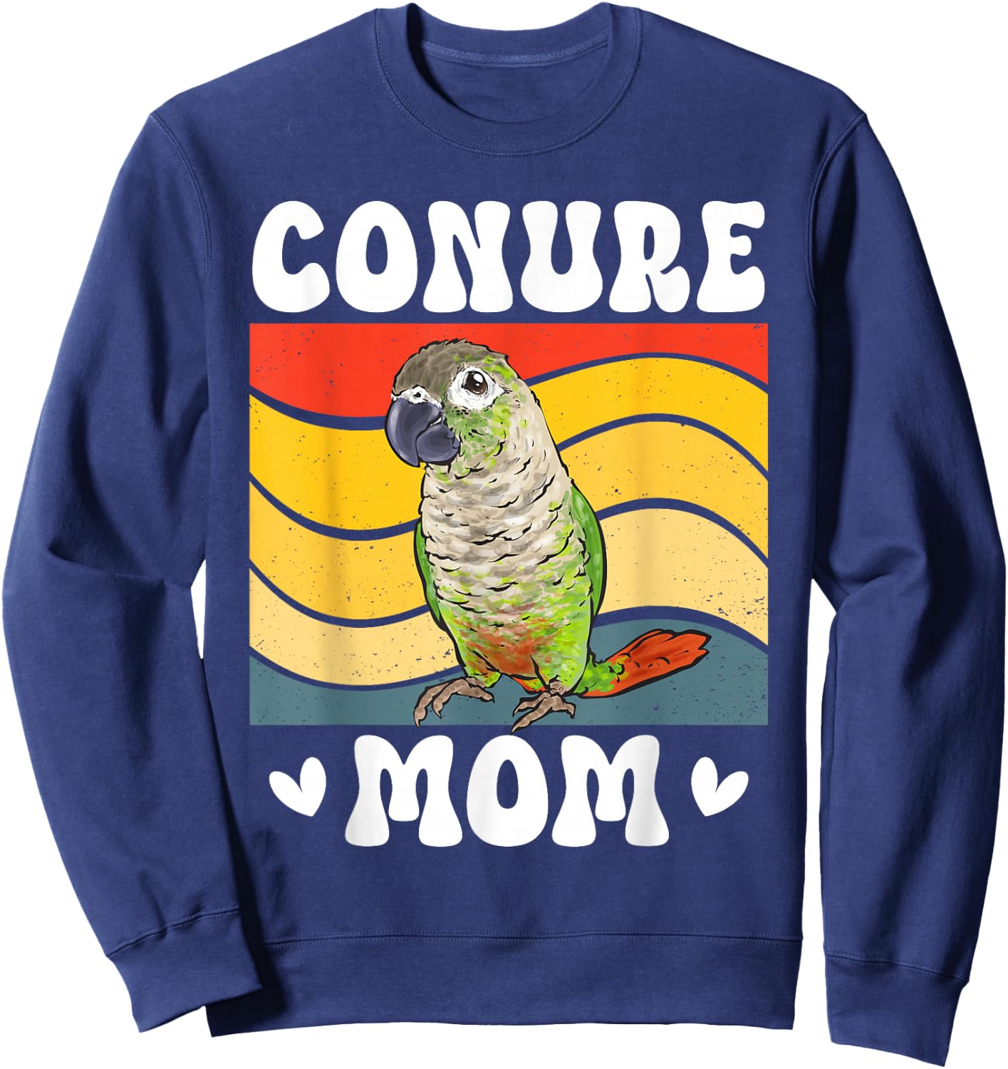 Green Cheeked Conure Mom Parrot Bird Conure Sweatshirt - Sweatshirt | Navy
