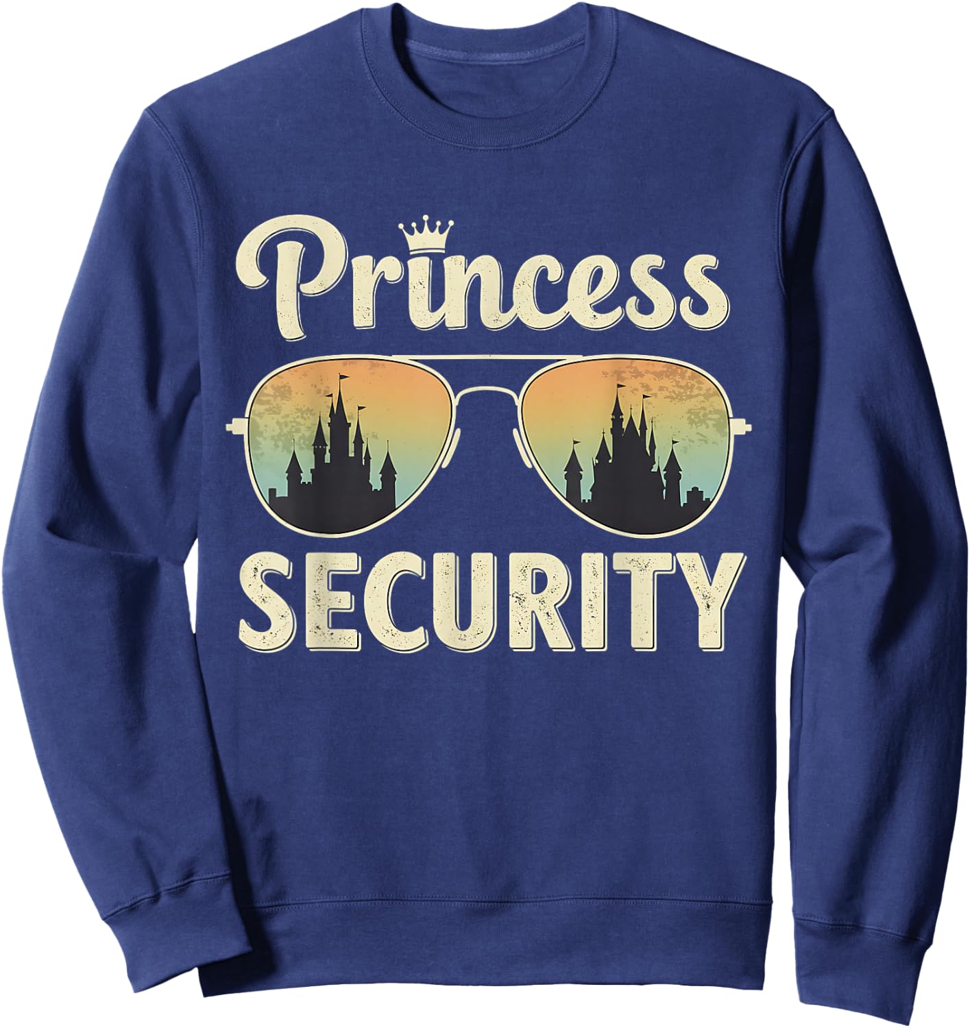 Princess Security Squad Vacation Family Matching Sweatshirt - Sweatshirt | Navy