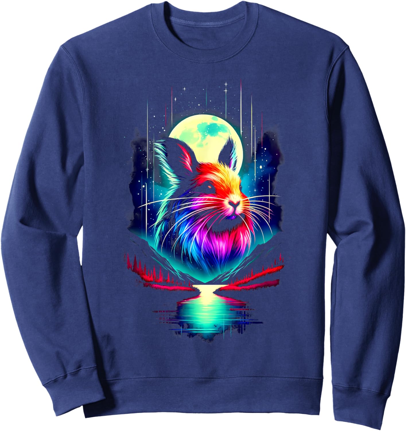 Colorful Viscacha Spirit Animal Cool Illustration Art Sweatshirt - Sweatshirt | Navy