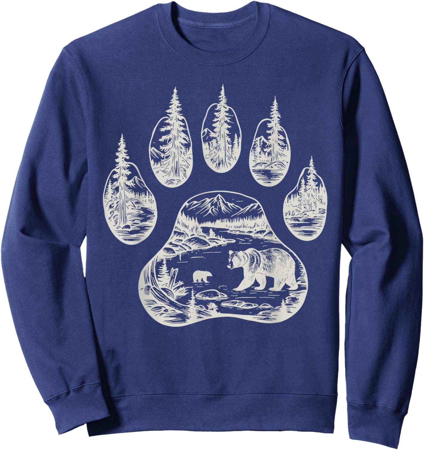 Native American Indigenous Heritage indian Pride, Bear Claw Sweatshirt - Sweatshirt | Navy