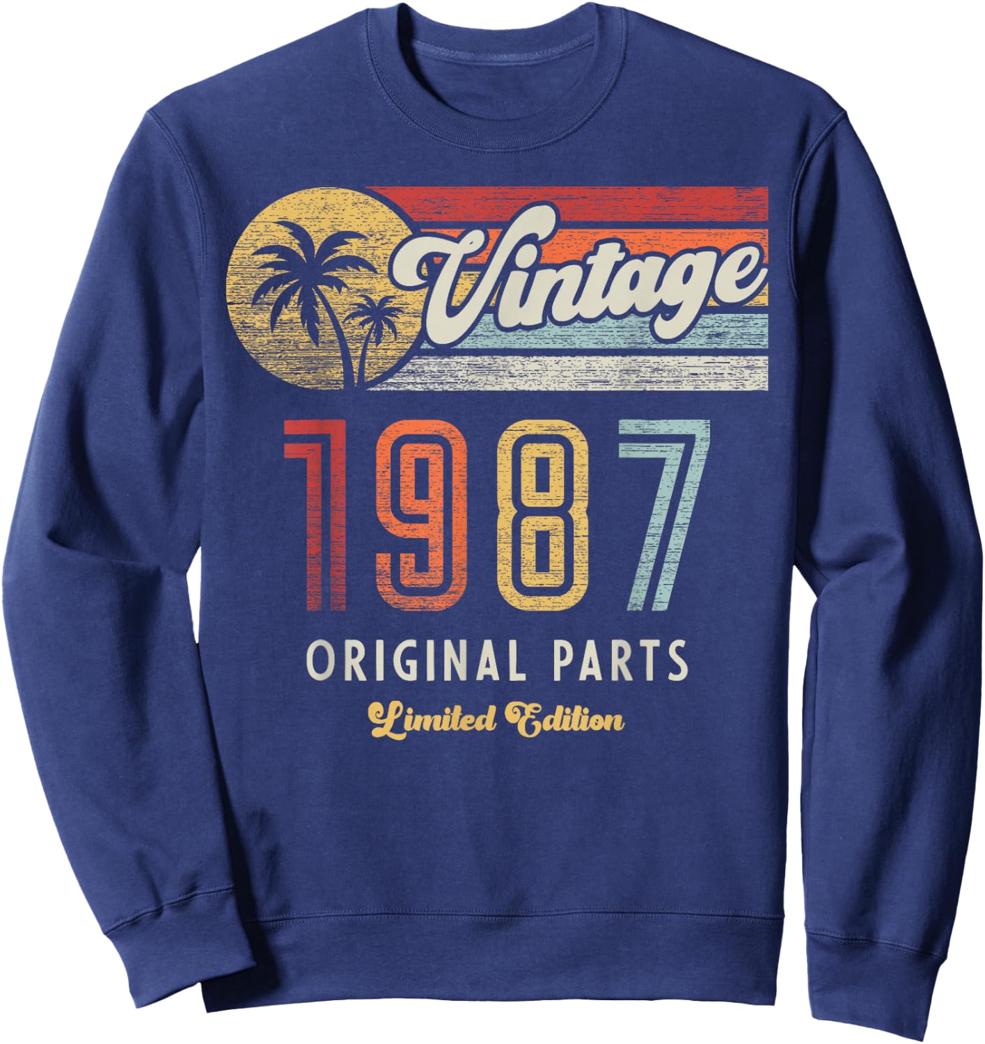 Vintage 1987 Pièces Originales Palmes 39e Anniversaire Sweatshirt - Sweatshirt | Navy