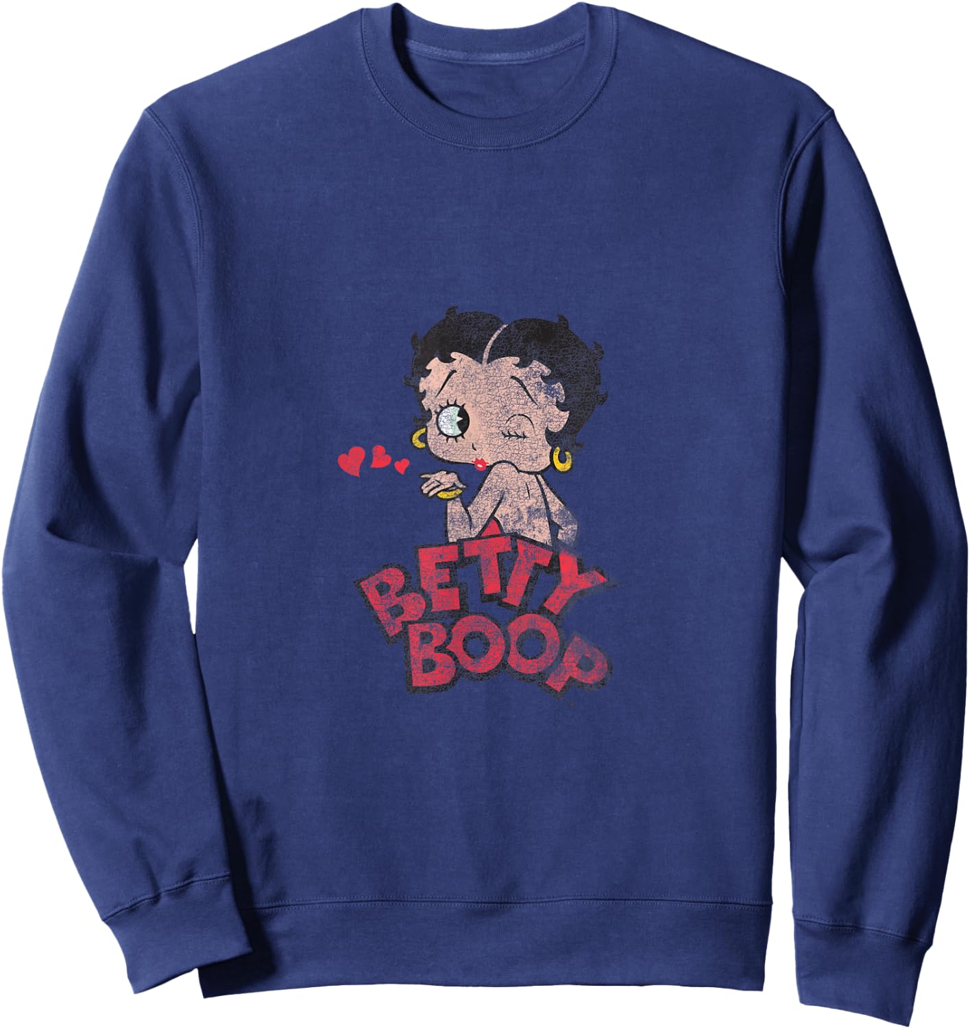 Betty Boop PAPL1971 Graphic Faded Sweatshirt - Sweatshirt | Navy