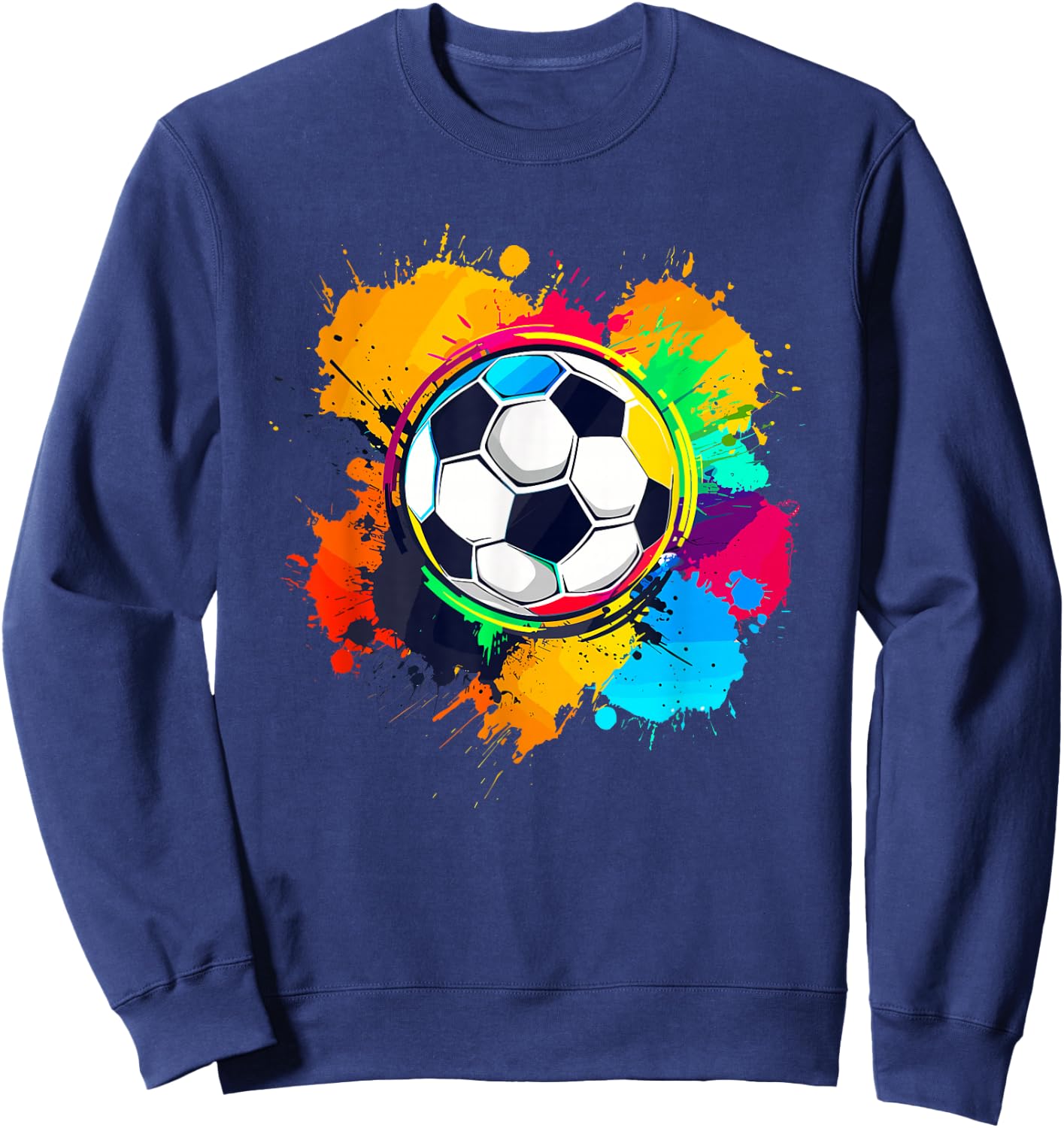 Color Graffiti Football Sweatshirt - Sweatshirt | Navy
