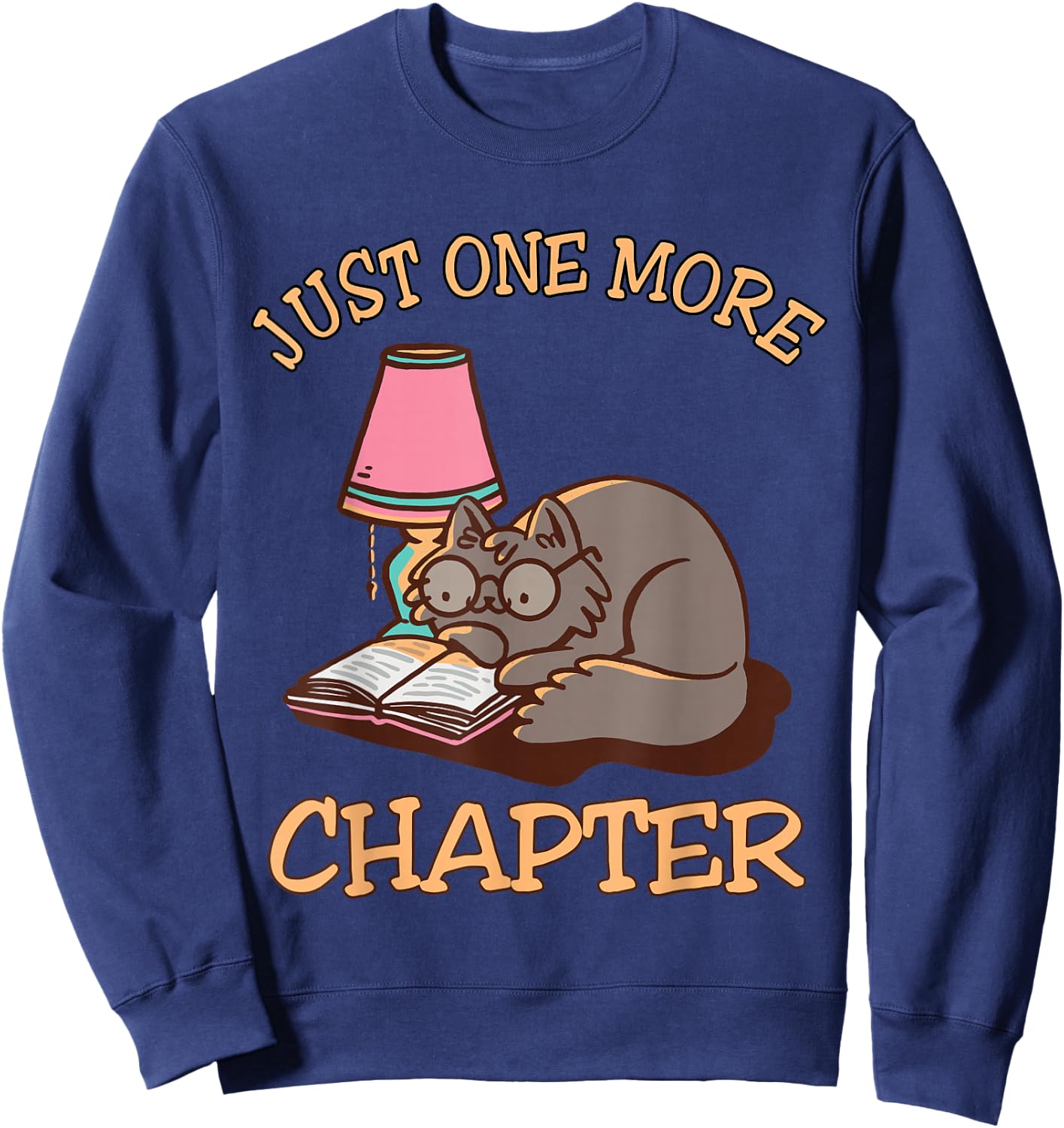 Just One More Chapter Cat Sweatshirt - Sweatshirt | Navy