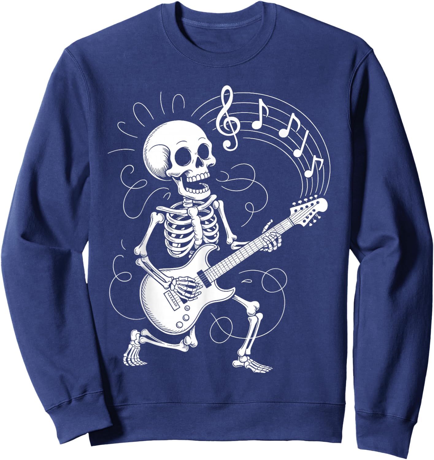 Funny Guitar Design Women Guitarist Guitar Player Sweatshirt - Sweatshirt | Navy