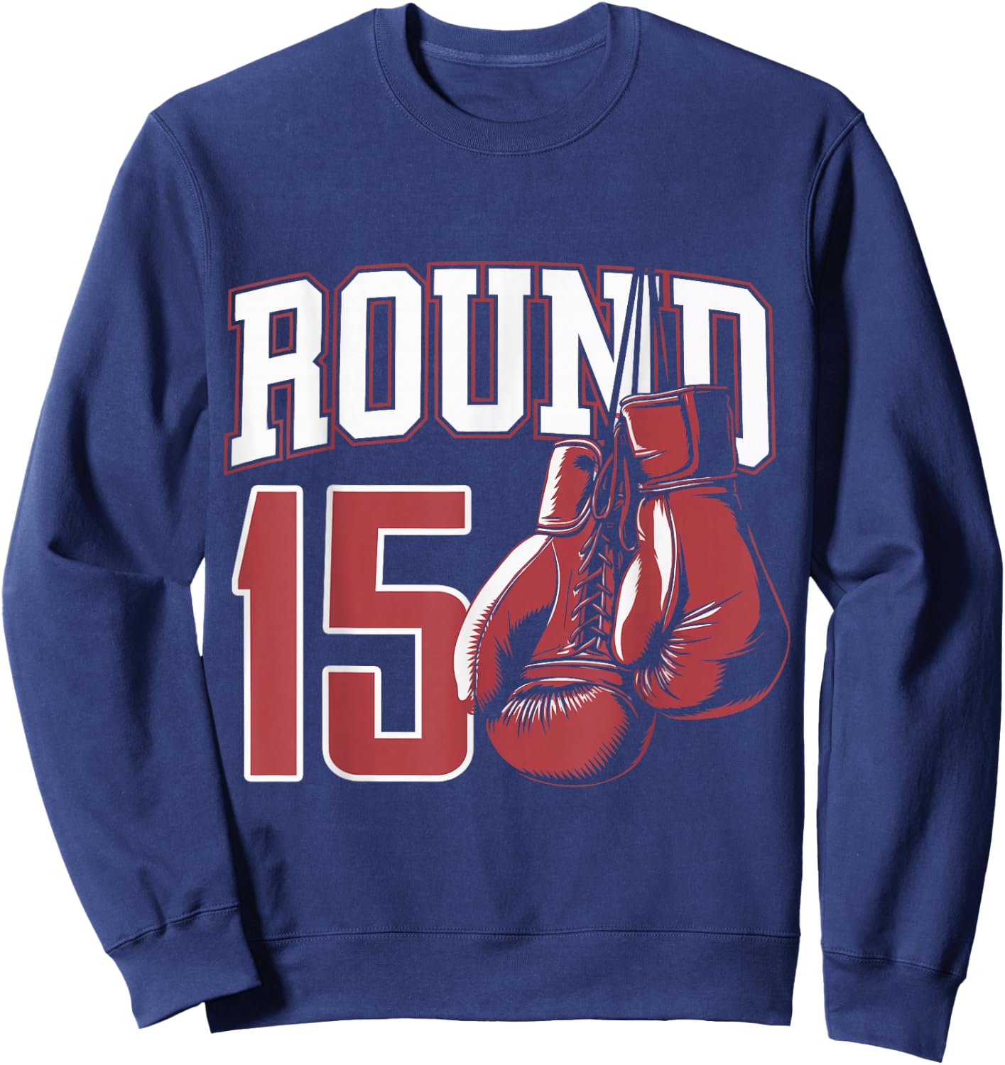 15 Year Old Boxer Bday Party 15th Birthday Boxing Boy Sweatshirt - Sweatshirt | Navy
