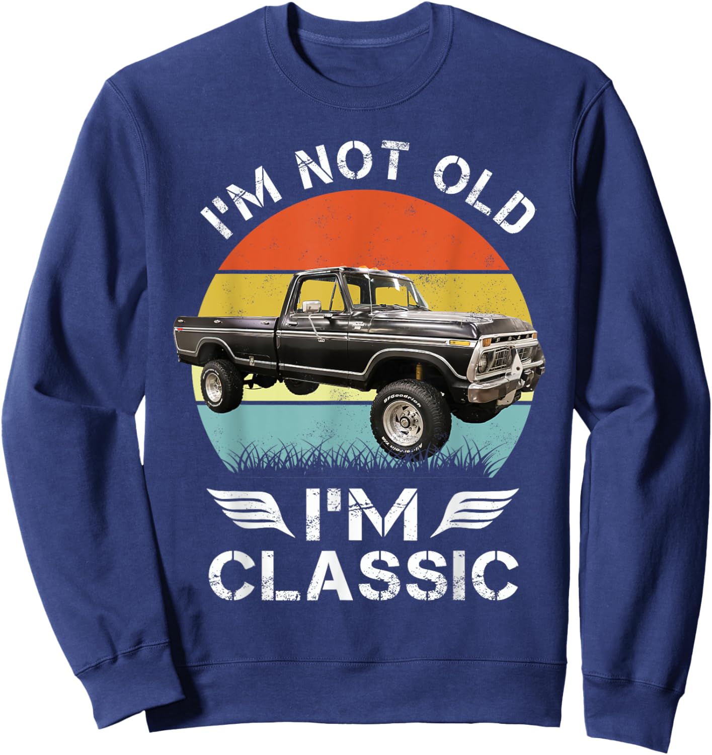 1977 classic f250 black , Small Sweatshirt - Sweatshirt | Navy