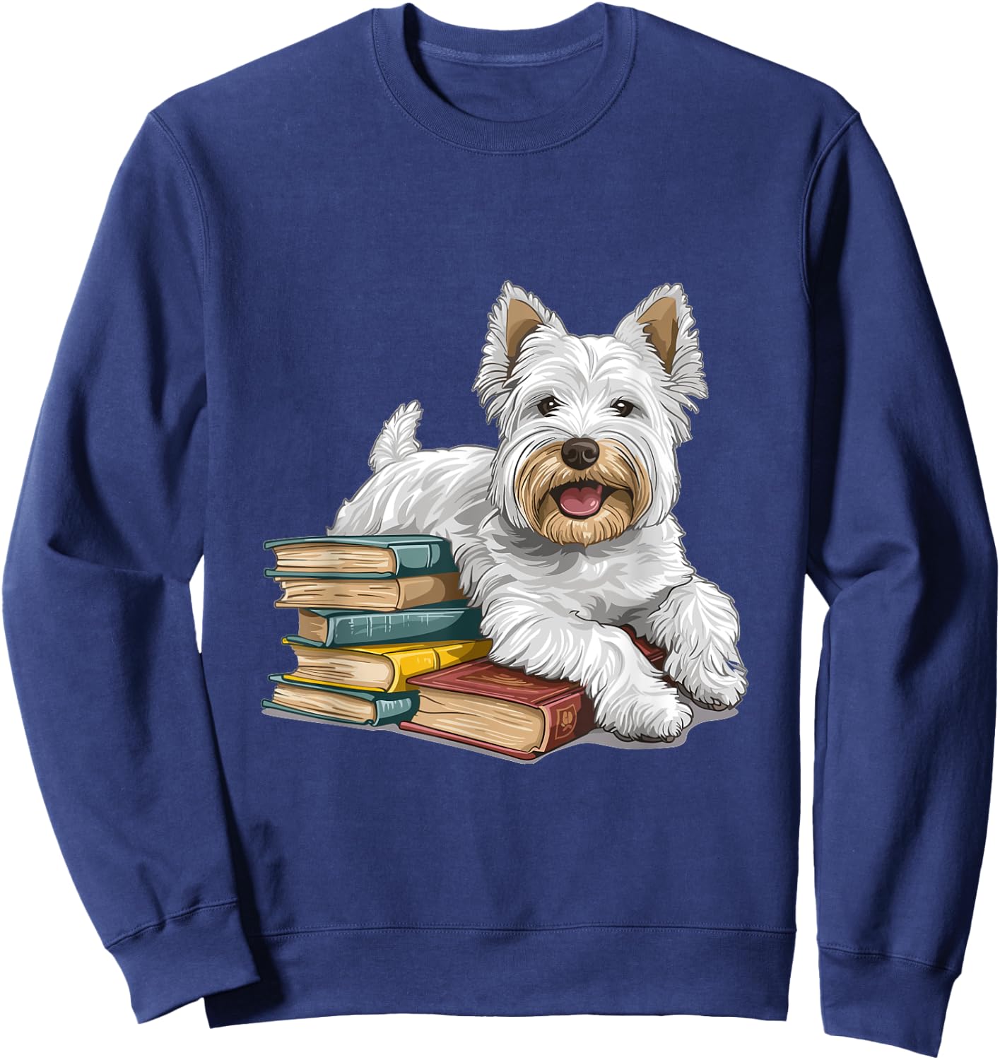 West Highland White Terrier Books Dog Breed Westie Women Kids Sweatshirt - Sweatshirt | Navy
