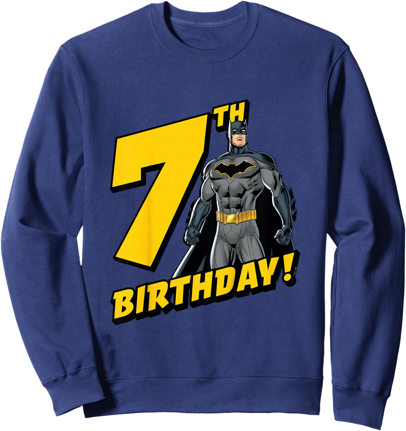 Kids Batman 7th Birthday Sweatshirt - Sweatshirt | Navy