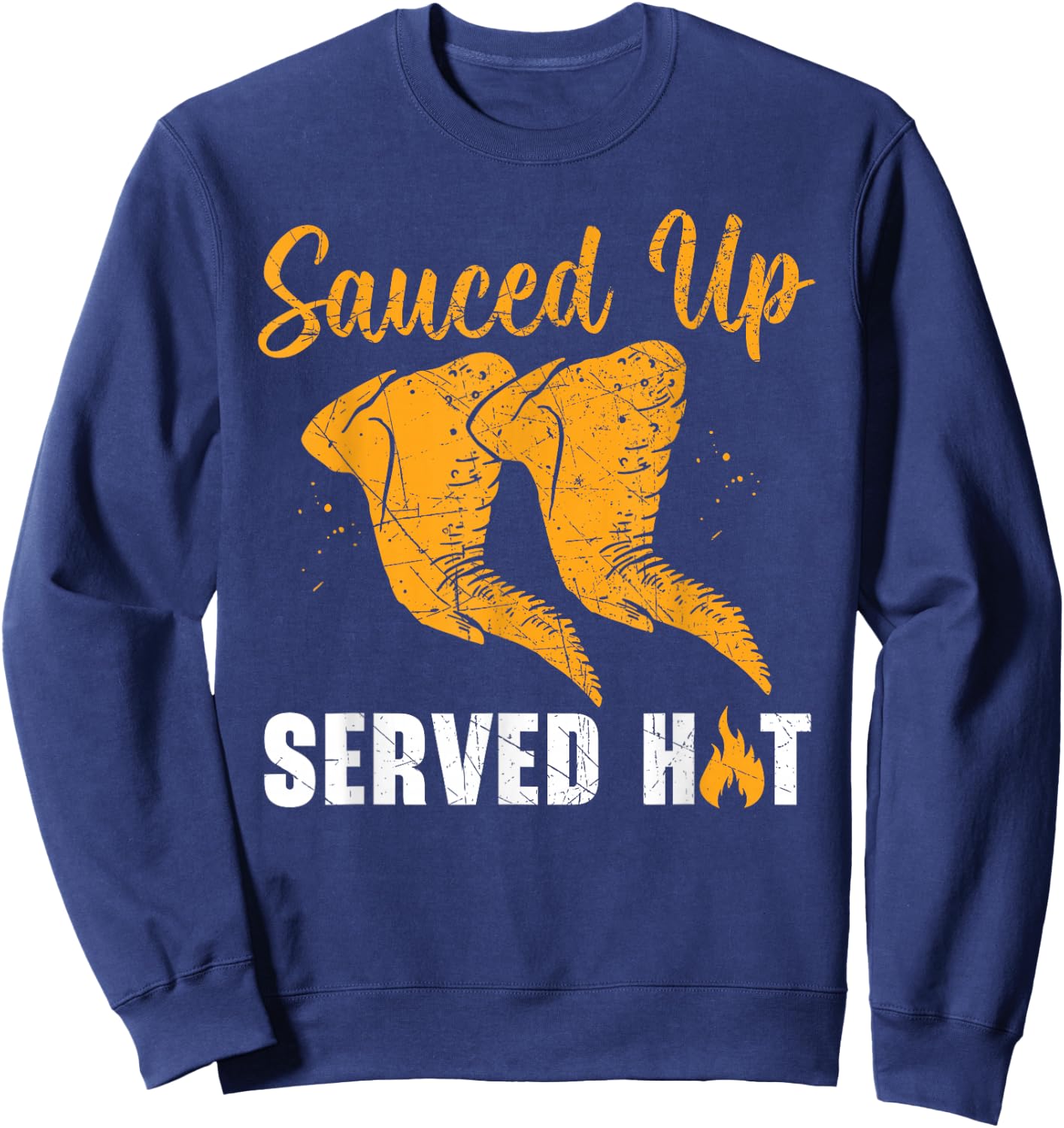 Buffalo Wings Foodie American Food Lover Chicken Wings Sweatshirt - Sweatshirt | Navy