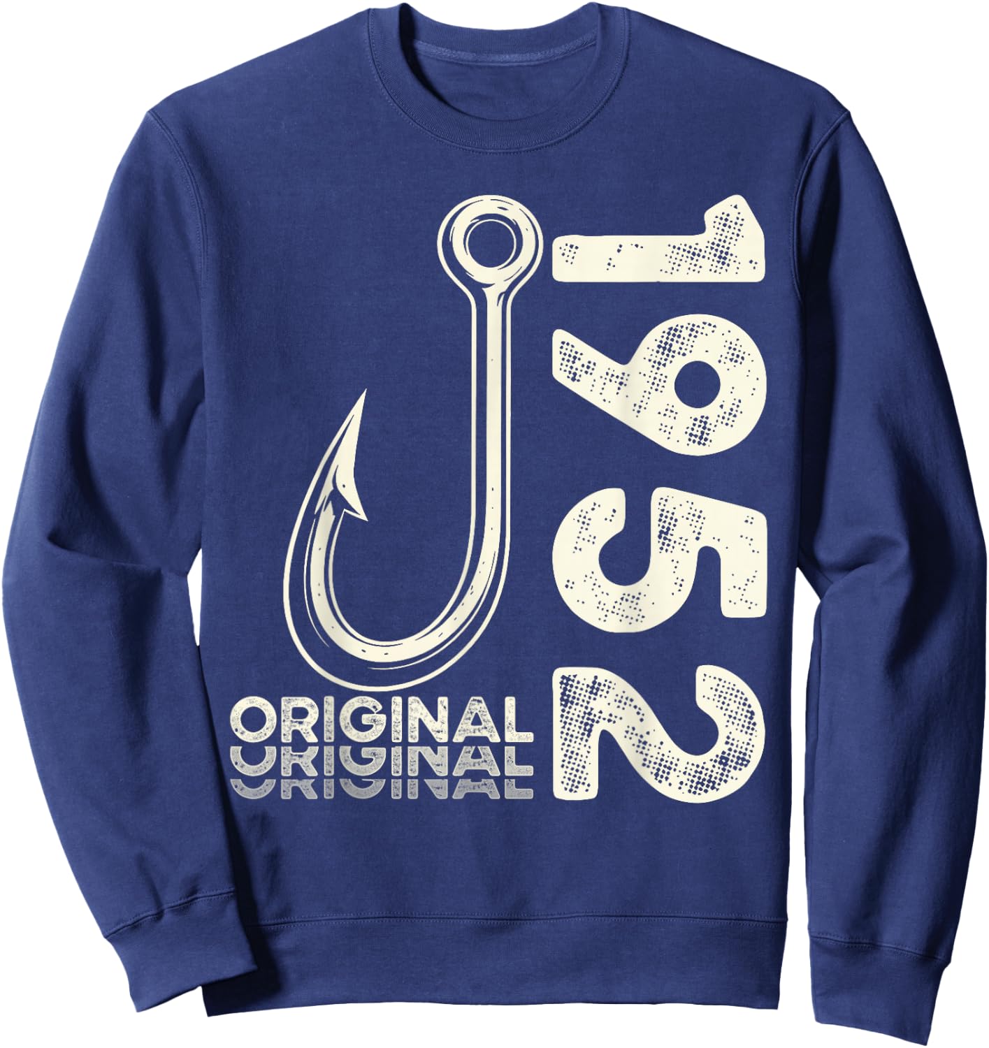 74 Geburtstag Mann Angler Original 1952 Limited Edition Sweatshirt - Sweatshirt | Navy