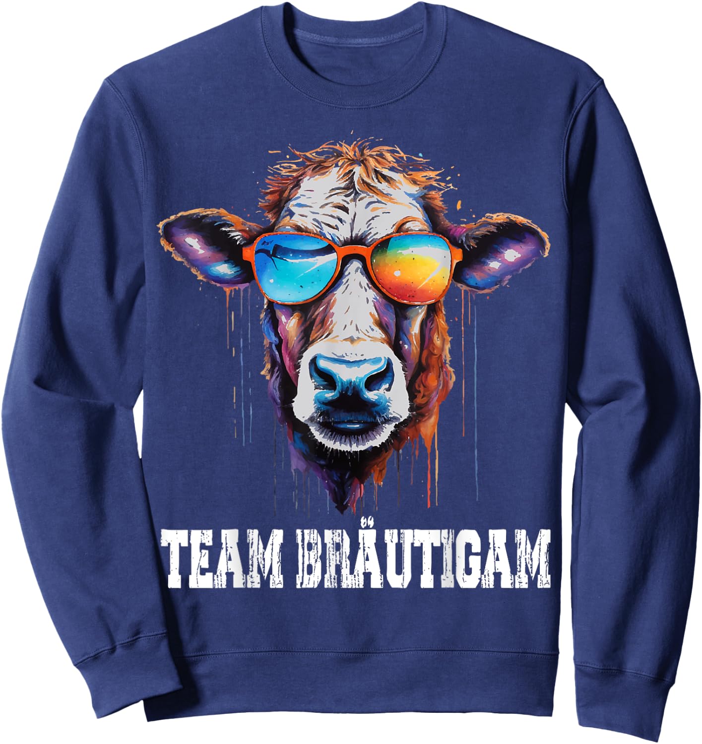 JGA Team Bräutigam für Bauern & Landwirte JGA Kuh Sweatshirt - Sweatshirt | Navy