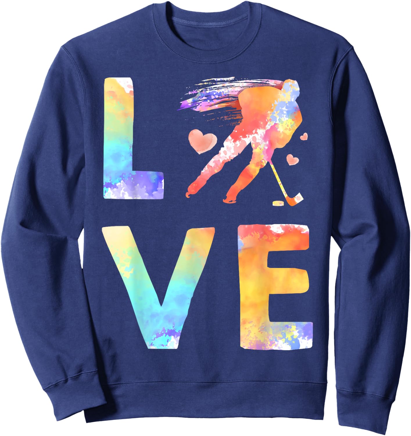 Funny Hockey Design For Kids Men Women Ice Hockey Players Sweatshirt - Sweatshirt | Navy