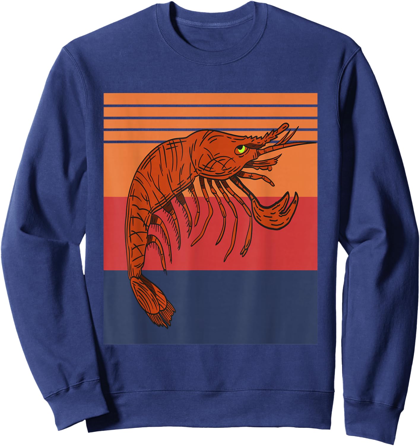 Retro Vintage Pistol Shrimp Collector Designs Present Sweatshirt - Sweatshirt | Navy