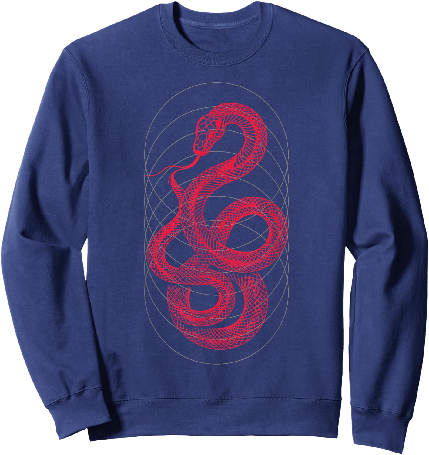 SERPENTINE Sacred Geometry Mystic Snake Organic Symmetry Sweatshirt - Sweatshirt | Navy