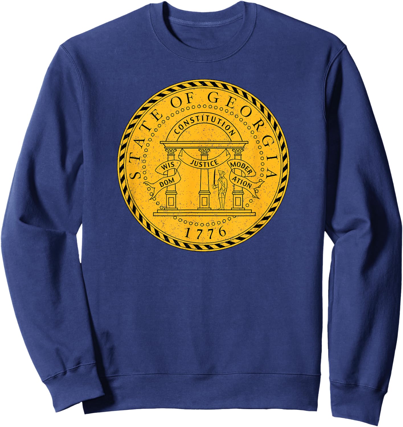Georgia State Seal Flag Sweatshirt - Sweatshirt | Navy