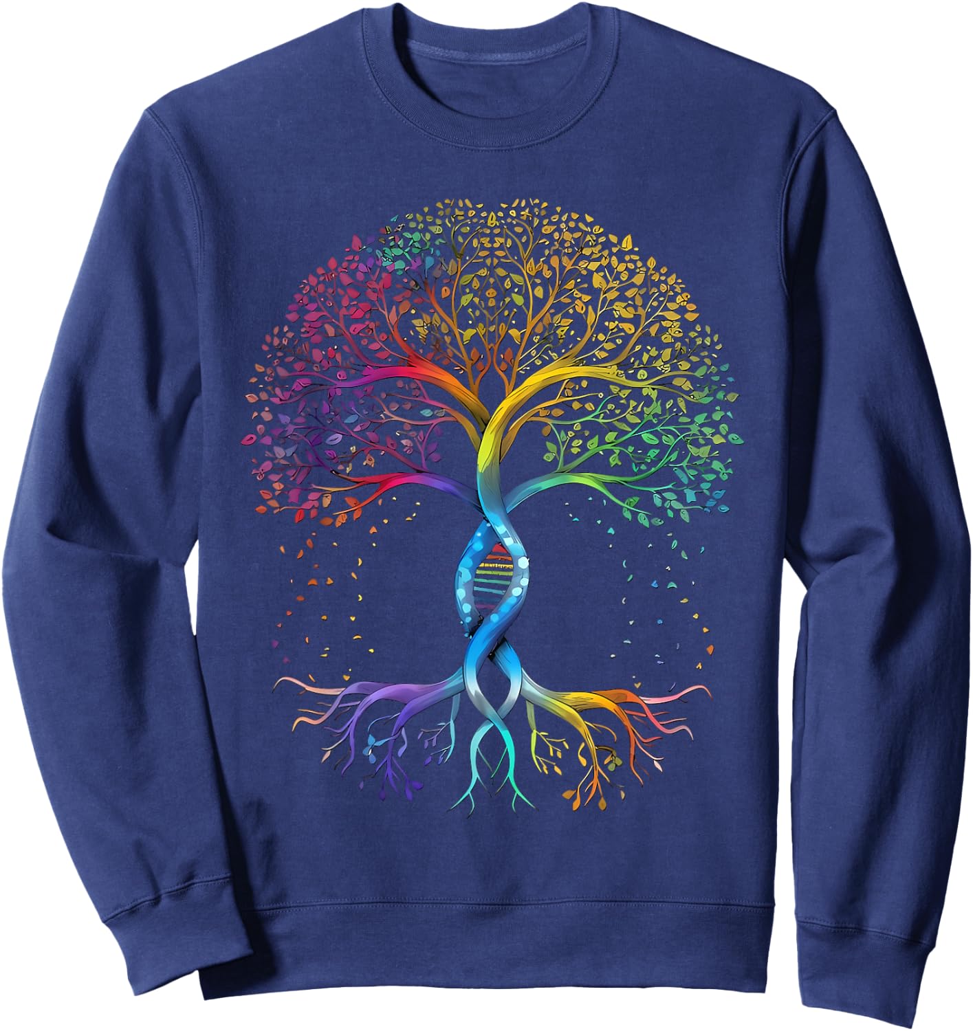 Gay Pride Month Tree LGBTQ Ally Rainbow Lesbian Men Women Sweatshirt - Sweatshirt | Navy