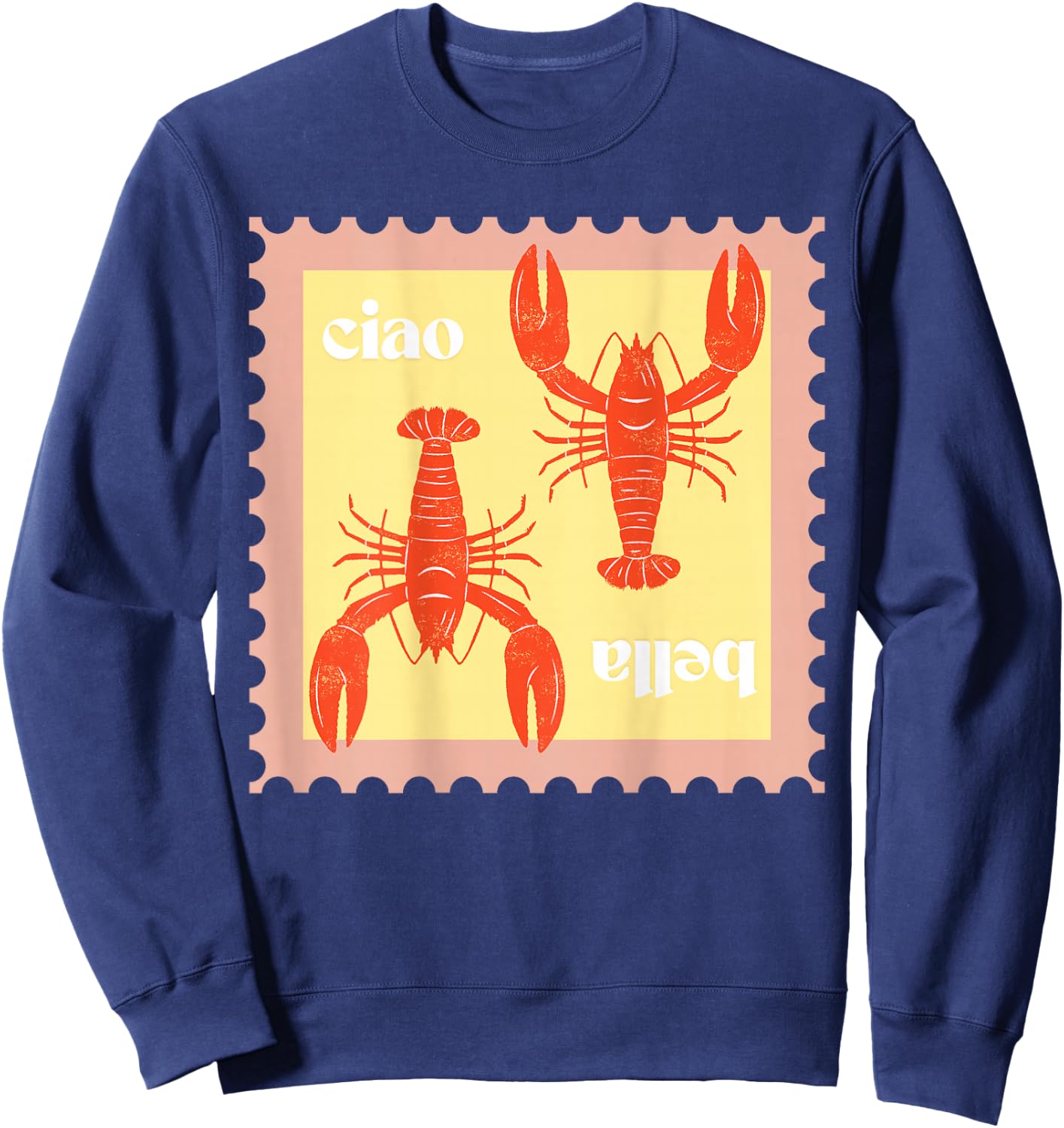 Lobster Hipster Design Summer Vibes Sweatshirt - Sweatshirt | Navy
