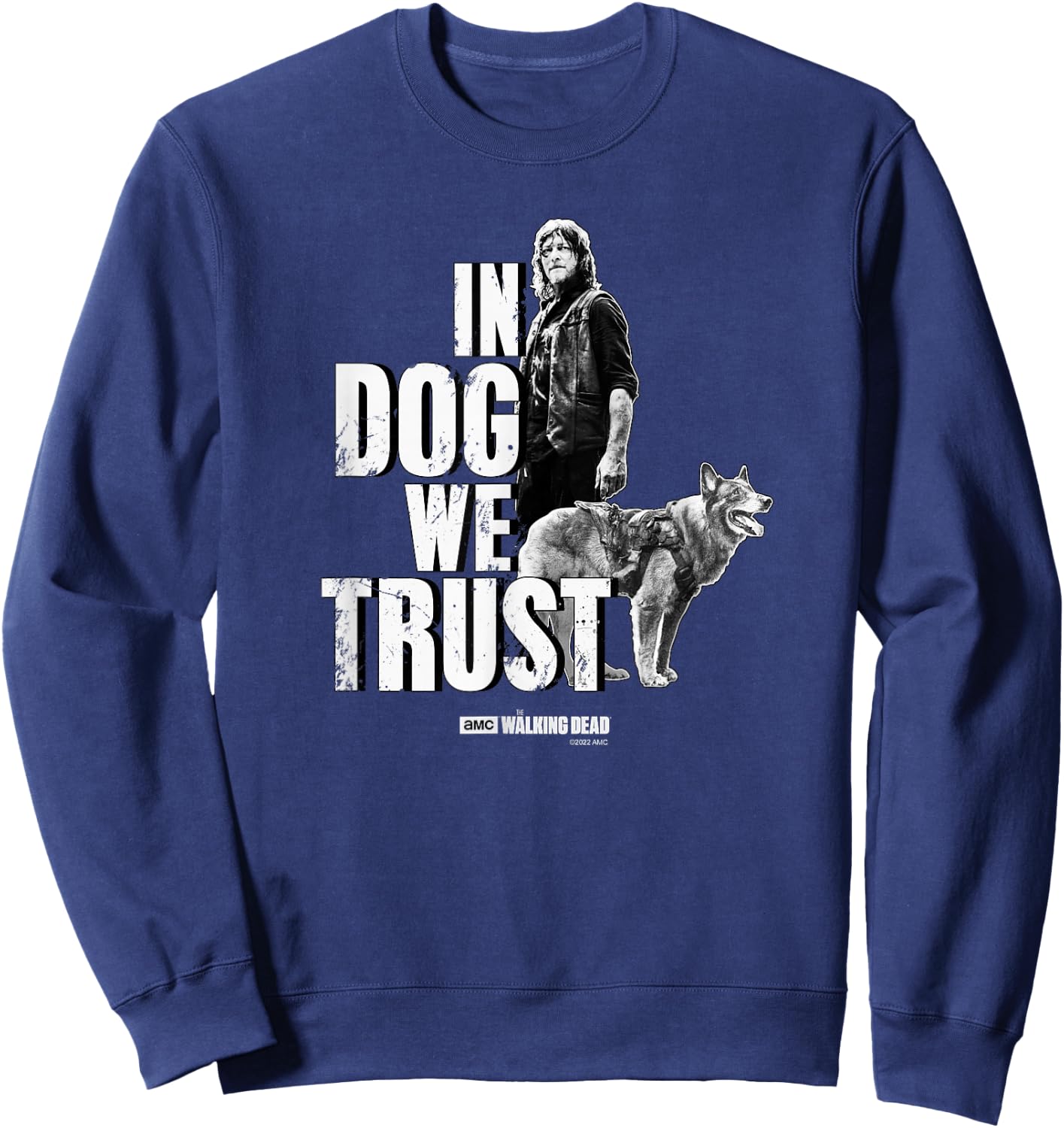Daryl Dixon In Dog Trust We Trust , black Sweatshirt - Sweatshirt | Navy