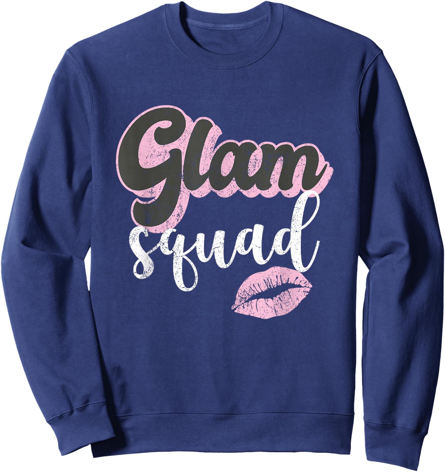 Vintage Glam Squad Beautician MUA Esthetician Sweatshirt - Sweatshirt | Navy