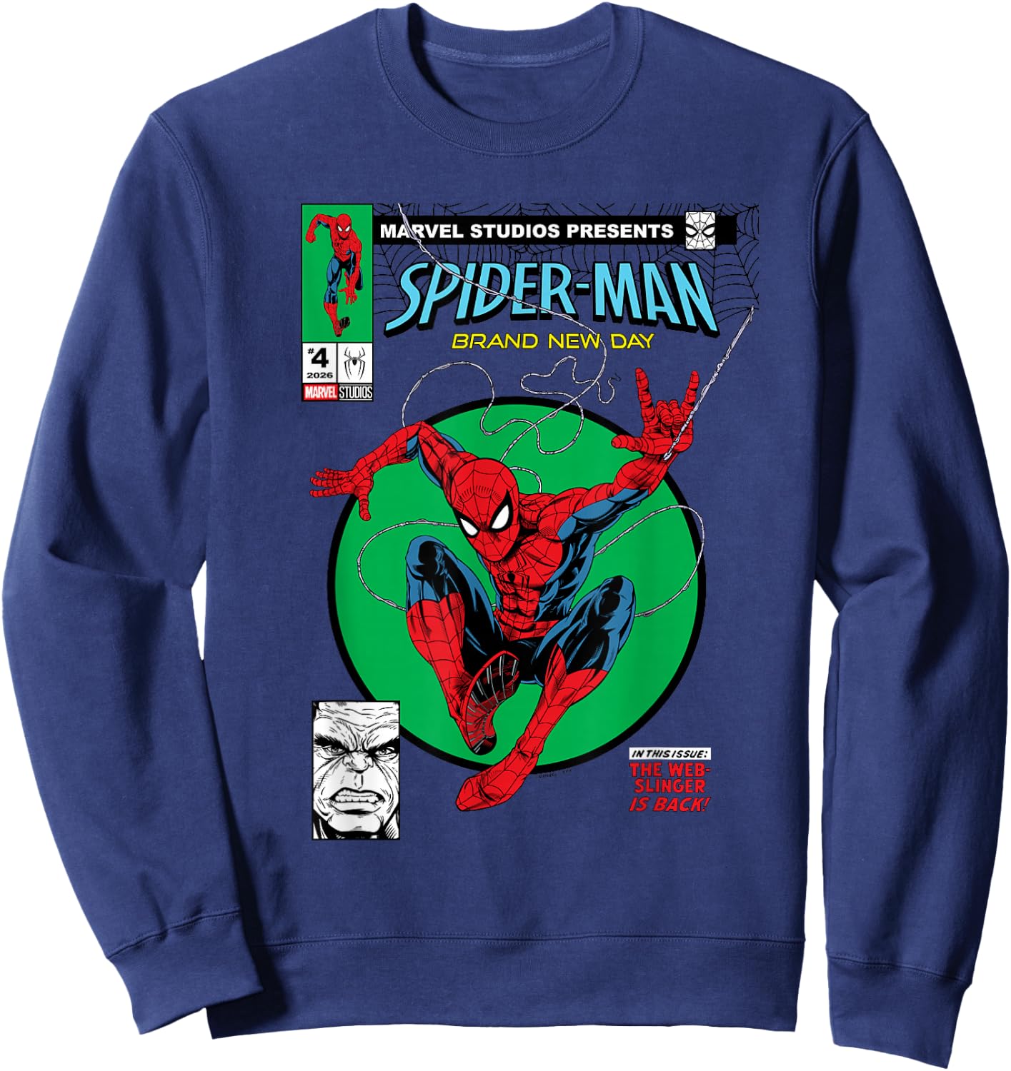 Marvel Spider-Man: New Day The Web-Slinger is Back Sweatshirt - Sweatshirt | Navy
