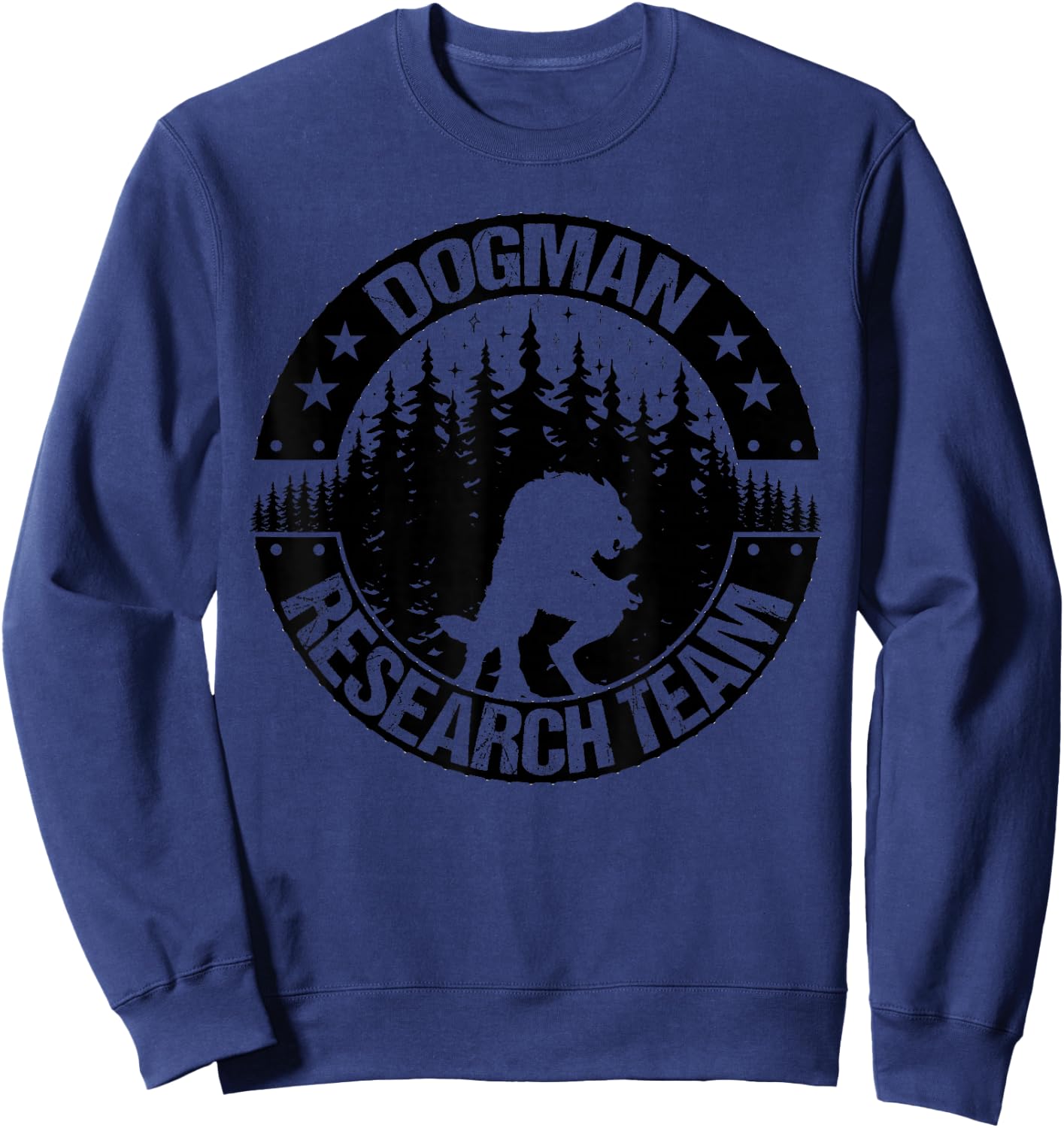 Cryptid Dogman Research Team Women Cryptozoology Sweatshirt - Sweatshirt | Navy