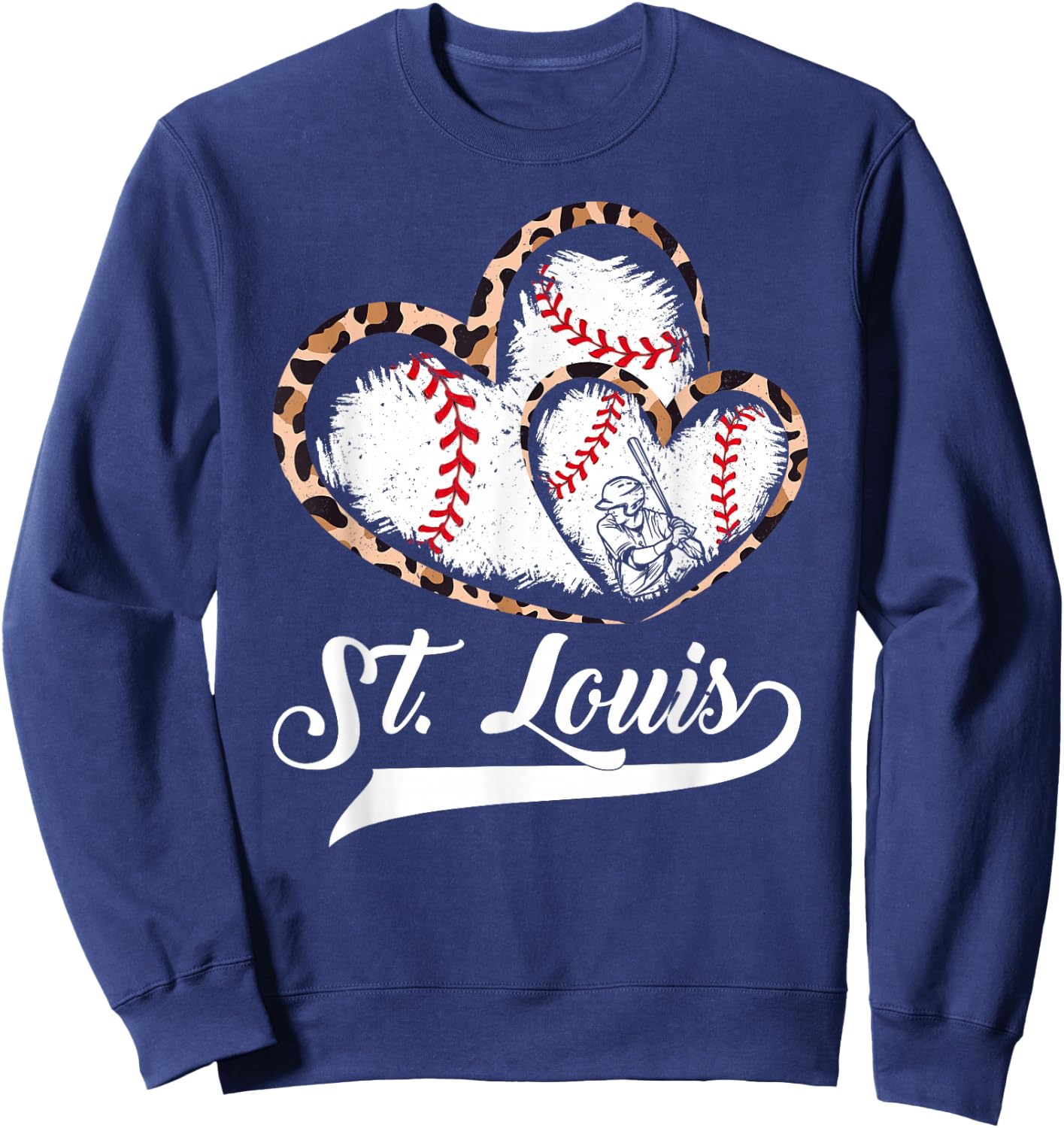 Vintage St.Louis Heart Sweatshirt - Sweatshirt | Navy